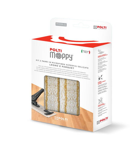 POLTI felmosókészlet, 2 db kendő érzékeny felületekhez, fához és parkettához