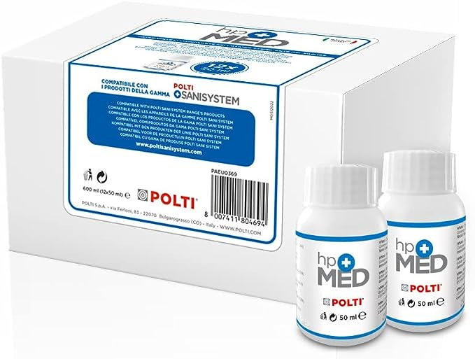 POLTI HPMed, 12 stekleničk in 15 stenjev