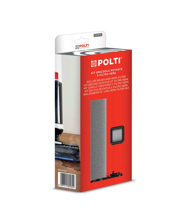 POLTI Komplet: 1 vrtljiva krtača in 1 HEPA filter Rollysteam